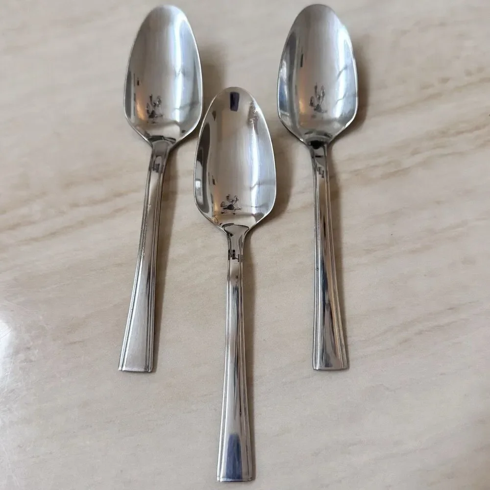6pc ONEIDA A-Line Stainless Salad Fork & Teaspoon 18/0 Glossy Beveled Edge